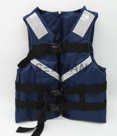 300D Oxford Navy Blue Men's Watersports Life Jacket SOLAS Reflective Tape Size S, M, L, XL